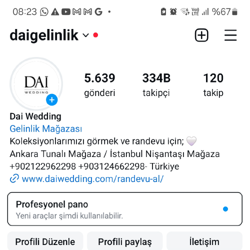 Dai Gelinlik instagram kapak